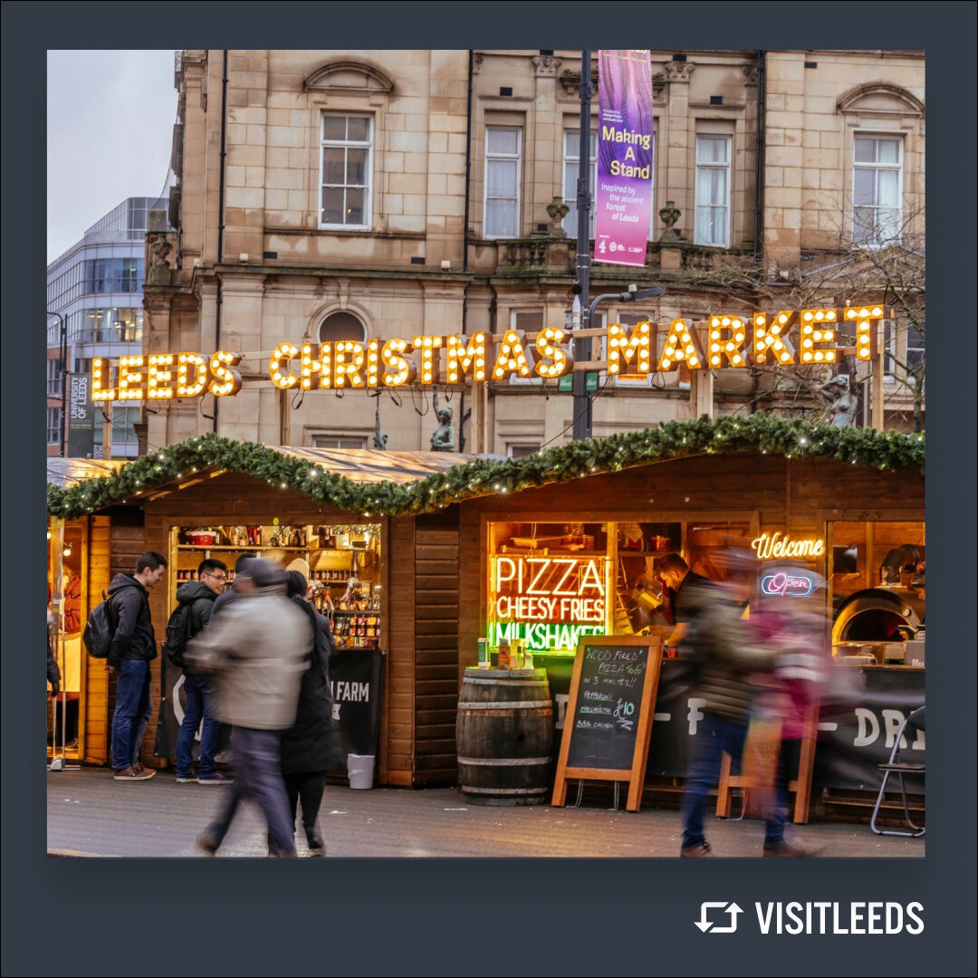 It's that time of year again... 🥳 🎄 Leeds Christmas Market is back!

The market will take place from tonight to Sunday, December 22nd 2024, held at both Millennium Square and Leeds City Square.

Will we be seeing you there for opening night? 👀

#leedschristmasmarket #leeds