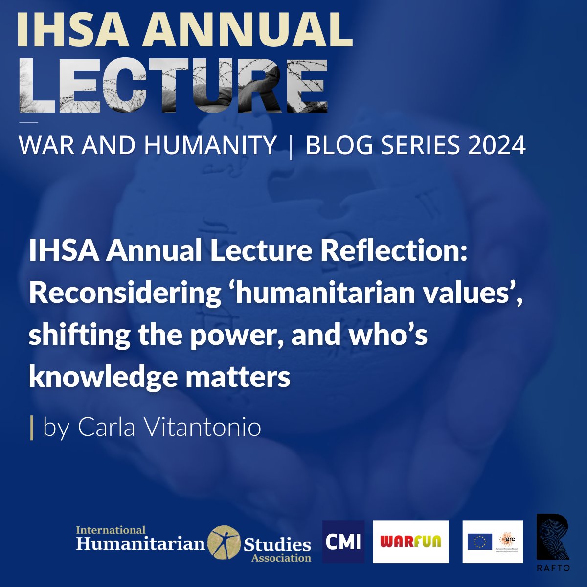 💡 You can read the 4th blog following our #AnnualLecture on '#WarAndHumanity'. The blog by IHSA board member @carlavitantonio considers the role of #decoloniality, power structures, and humanitarian values.

🔗edu.nl/equyk