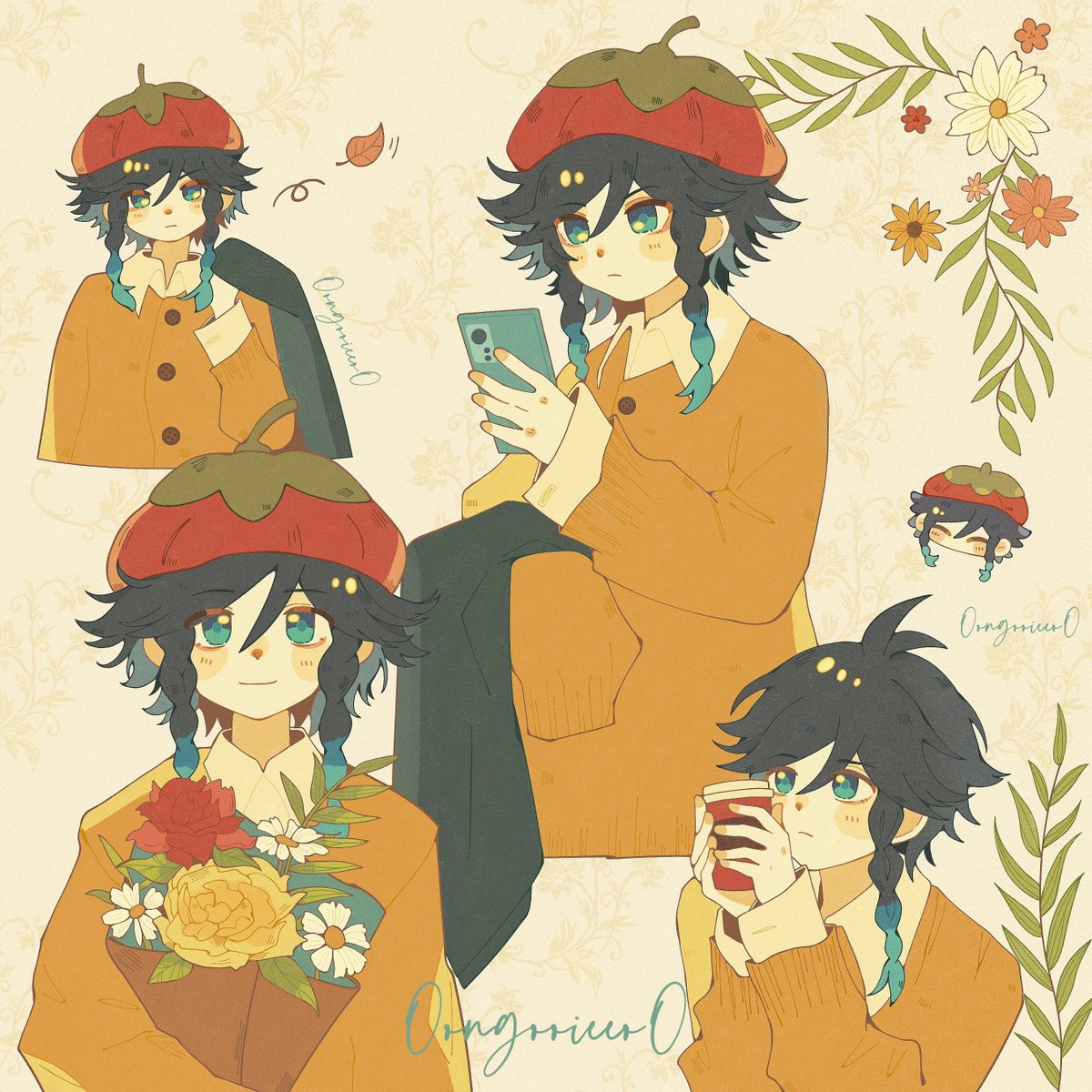 go_yi0616's tweet image. #GenshinImpact #venti 
🍂🍂
