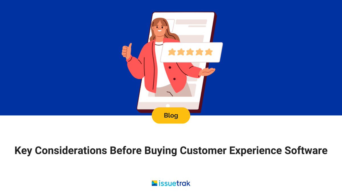 Issuetrak's tweet image. Ready to invest in Customer Experience software? Don’t rush in—there's more to consider than you think! 💡 Check out our blog for the top things to keep in mind before making your decision: hubs.ly/Q02X0J950

#CustomerExperience #CXSoftware #BusinessSolutions