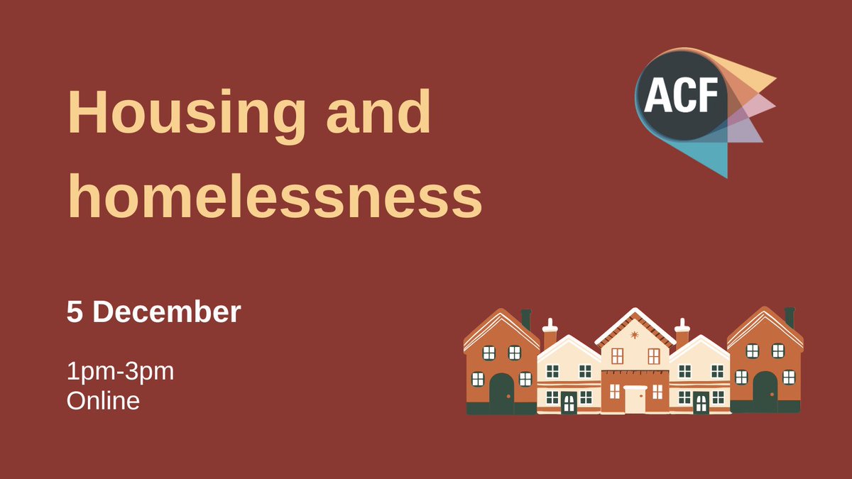 In our next Housing and homelessness network meeting for members, we'll focus on practical solutions to improve access to affordable, secure housing. 

Find out more and join the discussion - acf.org.uk/Shared_Content…