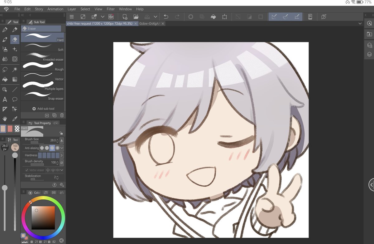 SeiyartDraws's tweet photo. Finally got my pen working and it's amazing!! Starting on my first chibi test 🫣❤️ still a WIP https://t.co/KaiYYuiDck