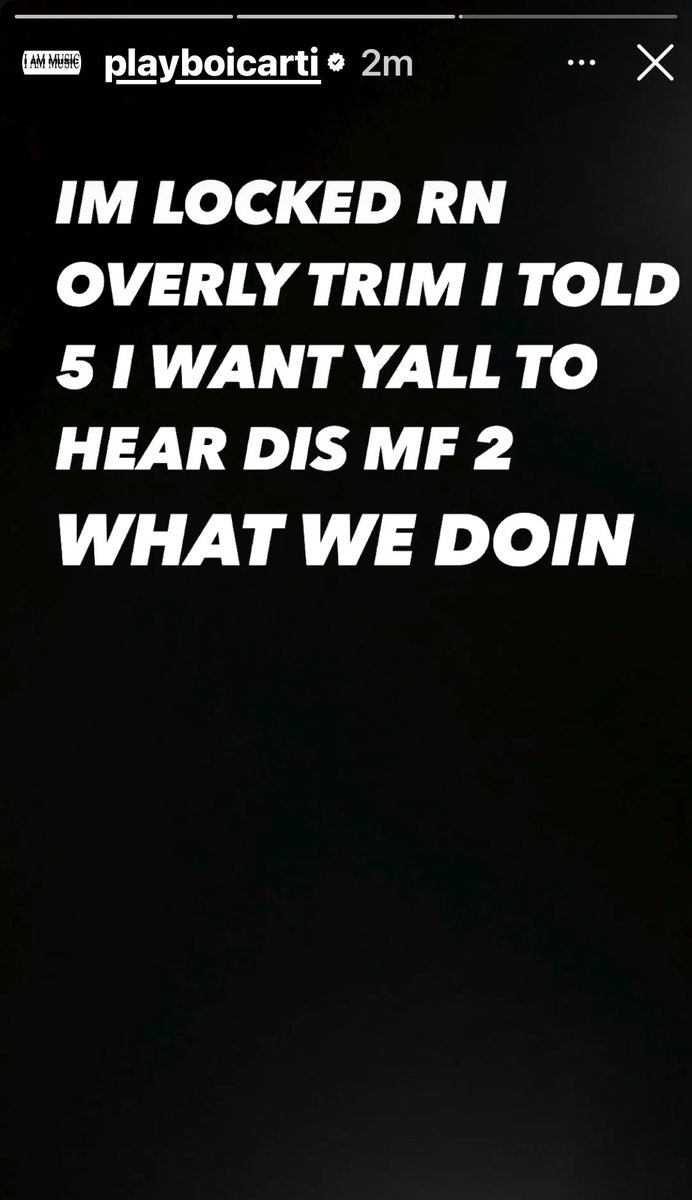 0BABYBOI's tweet photo. Carti deleted the story where he teases 

“I Can See Ya” https://t.co/nnshjWD3os