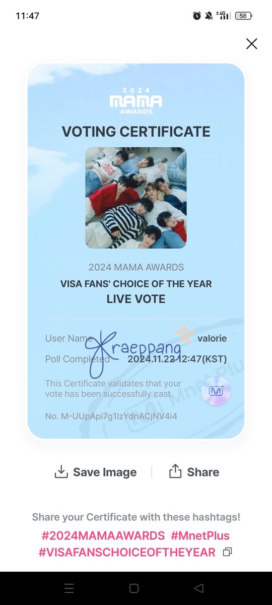 rraeppang's tweet photo. @kimrickkkky my dearest nine, congratulations! >< no words can truly express how proud i am right now. you deserve all of these and more. thank you for existing. i love you for eternity, my family! <3

#ZB1_MAMAAWARDS 
#2024MAMAVOTE          
#ZEROBASEONE https://t.co/yhqriQLi3x
