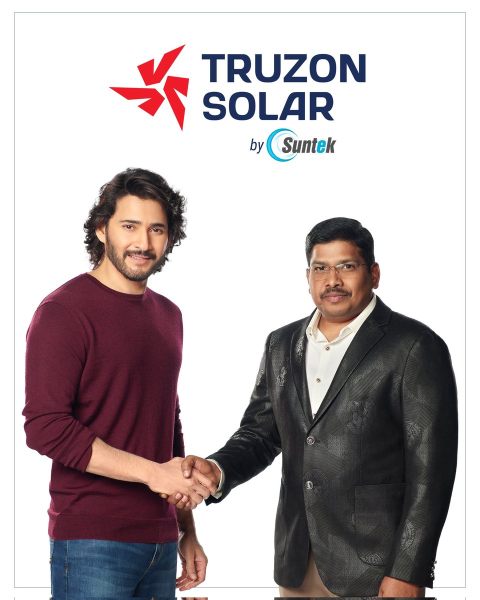 UrsVamsiShekar's tweet image. Superstar #MaheshBabu partners with #TruZonSolar by SunTek to champion India’s journey towards sustainable energy! ☀️⚡💡

@urstrulyMahesh @TruzonSolar #SunTek #GreenEnergy #SustainableLiving
