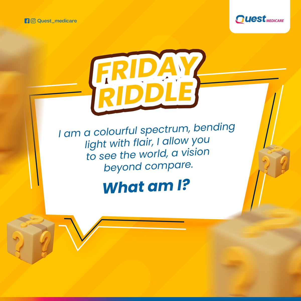 quest_medicare's tweet photo. Can you crack the code? π§ π‘ Share your answer below and letβs see who gets it right!
#RiddleChallenge #MindBender #PuzzleFun #BrainGames #SolveThis #RiddleMaster #ThinkSmart #questhmo #questmedicare https://t.co/gOeV8QG9fs