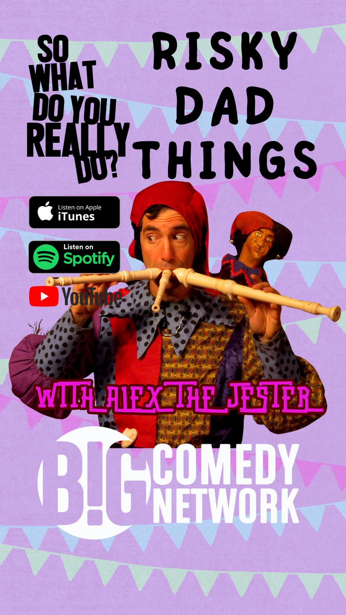 DeadairDennis's tweet photo. New episode of “So, What Do You Really Do?” Out now with clown Alex Feldman!

See him this Sunday at the new @TheComedyStudio in Harvard Square &amp; listen to his story everywhere podcasts are podded &amp; on @ilovebigcomedy Network.

#comedian #clown #comedydellarte #bostoncomedy https://t.co/5uBnP8wqqk