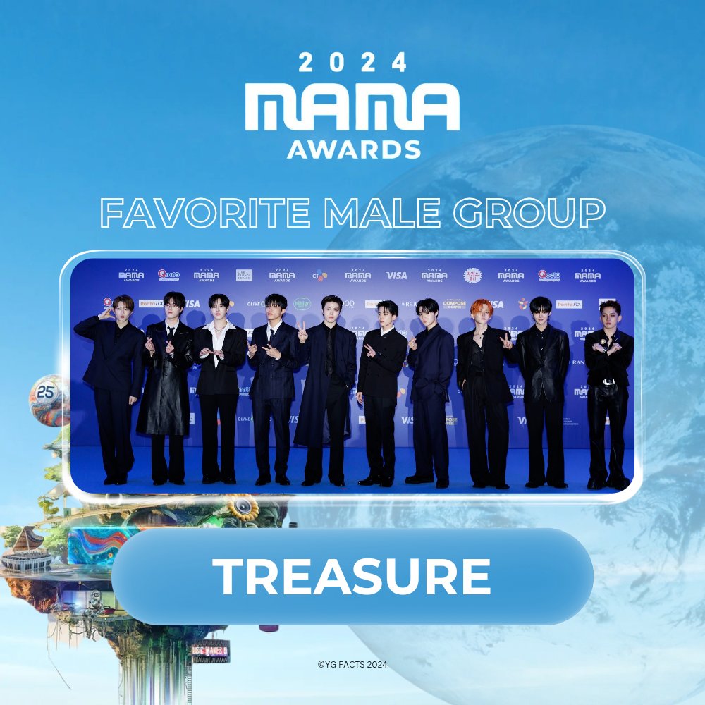 YGFacts_sprt's tweet photo. 2024 MAMA AWARDS 🏆

#BABYMONSTER – Fans' Choice Female Top 10
#TREASURE – Favorite Male Group

Thank you, Monstiez and Teumes!
Congratulations, BABYMONSTER and TREASURE! 🎊

@YGBABYMONSTER_
@treasuremembers https://t.co/Lu1gCdYhEW