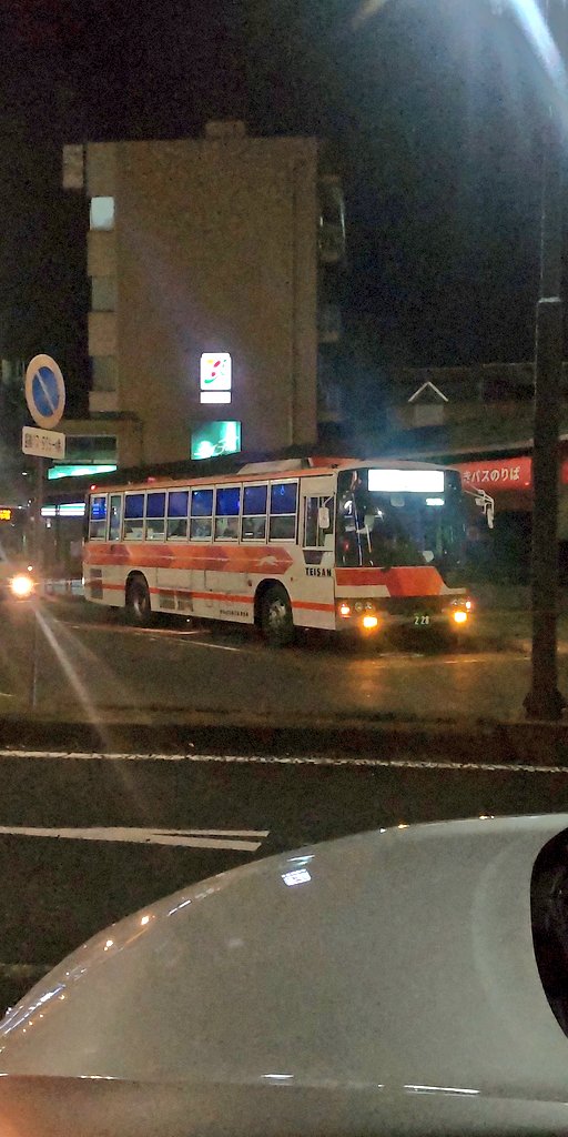 瀬田駅21:02発 びわ湖レストタウン行 帝産湖南交通 228 各車LED化が
