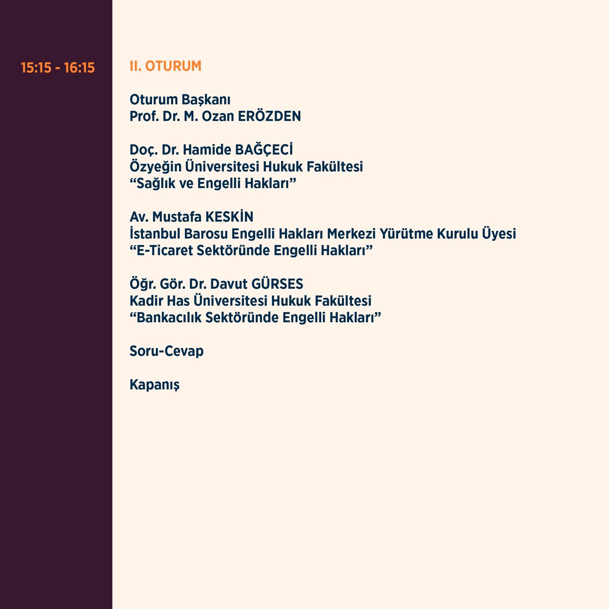 Kadir Has Üniversitesi Hukuk Fakültesi ve İstanbul Barosu Engelli Hakları Merkezi iş birliğiyle düzenlenen “Engelli Hakları Konferansı III- Engelli Tüketicinin Hakları” konferansımız 2 Aralık Pazartesi günü saat 13.30’da Teams üzerinden çevrimiçi olarak gerçekleştirilecektir.