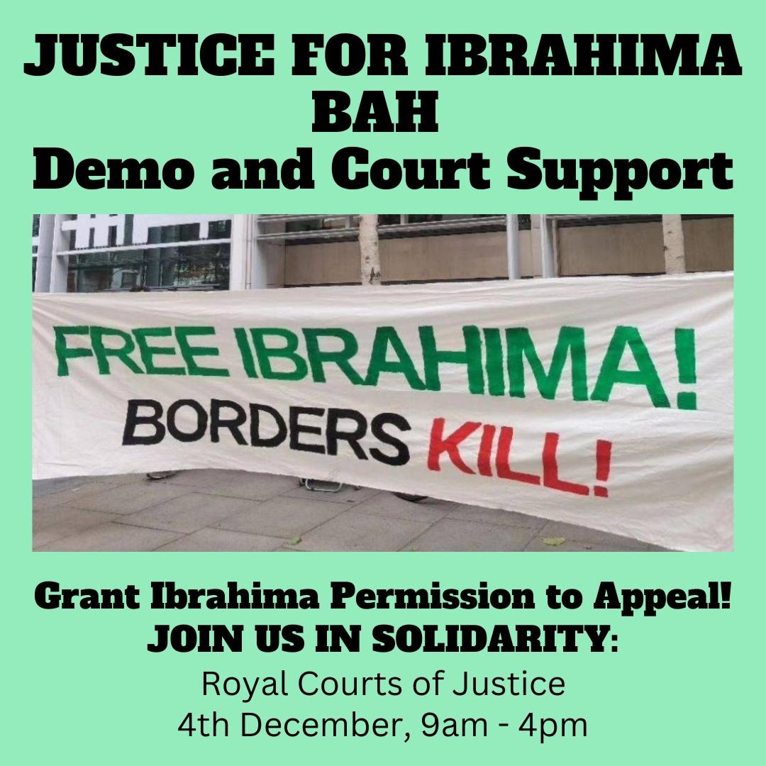 📣 GRANT IBRAHIMA PERMISSION TO APPEAL - 4TH DECEMBER, LONDON, ROYAL COURTS OF JUSTICE 📣