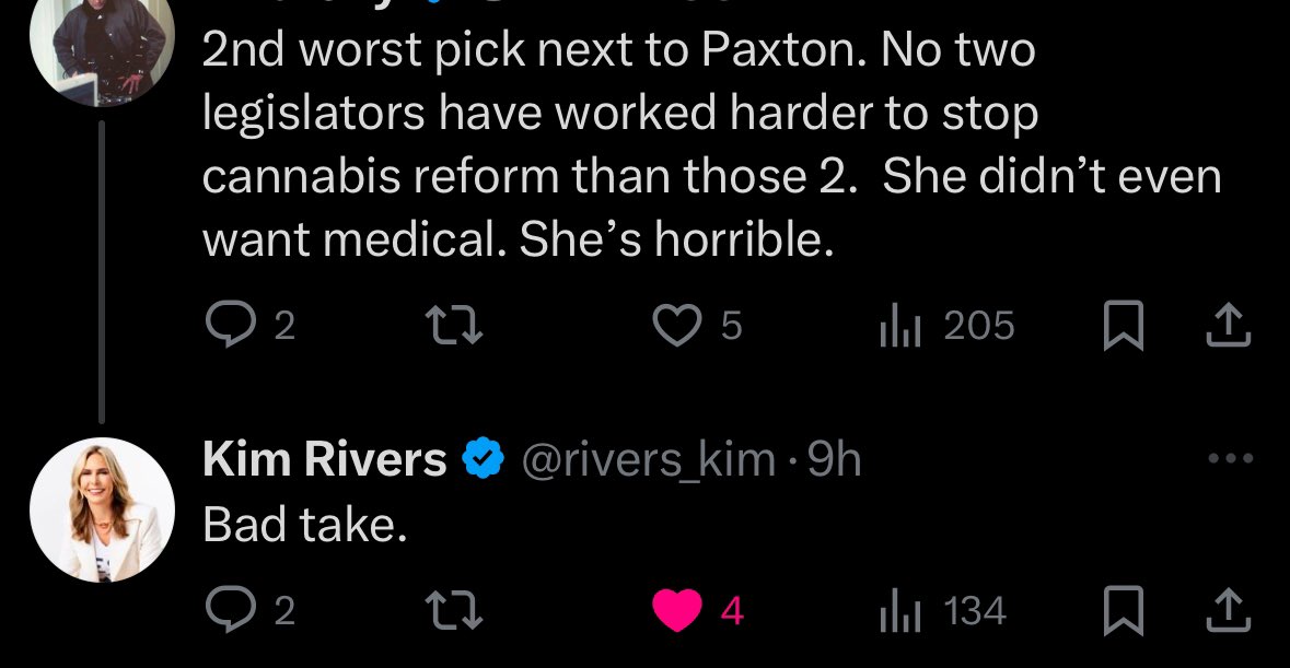 Cannavesting's tweet photo. Brady Cobb of Sunburn, and Kim Rivers of Trulieve think she was a great pick, for the country and cannabis reform. Keep listening to retail investors on 𝕏 though!!
$MSOS $TCNNF #GetBurnt #BondiMemo 😂🇺🇸 https://t.co/ijiyUyW8RV