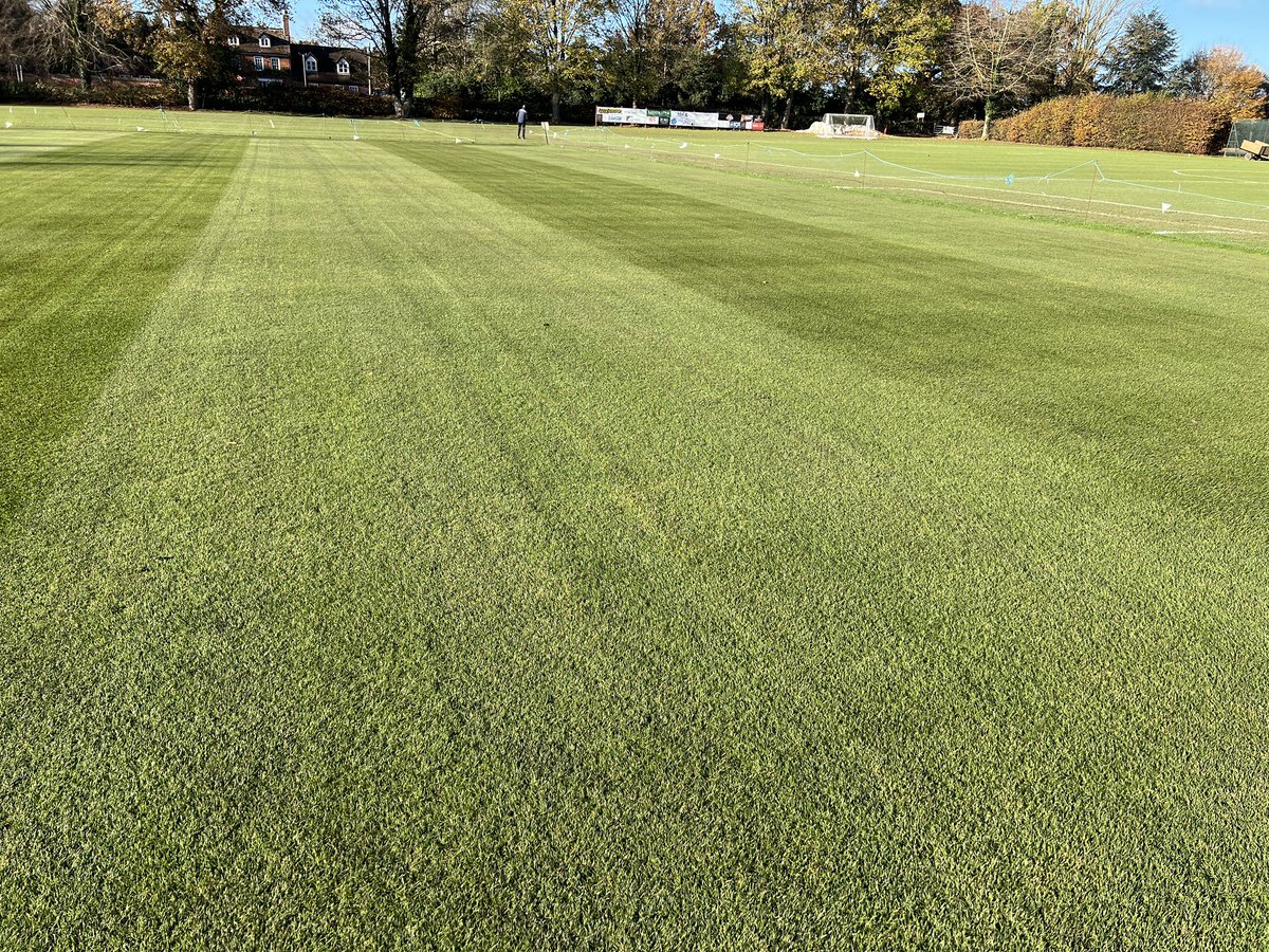 Quick tidy-up cut of the squares today, followed by the lesser-spotted <a href="/DennisMowers/">Dennis Mowers</a> FT sarel roller … and breathe! Nice when the sun shines…<a href="/ParkersPitches/">Parkers Pitches Ltd</a>   <a href="/ThurlowNunnEAPL/">Thurlow Nunn East Anglian Premier League</a> <a href="/BarenbrugUK/">Barenbrug UK</a>