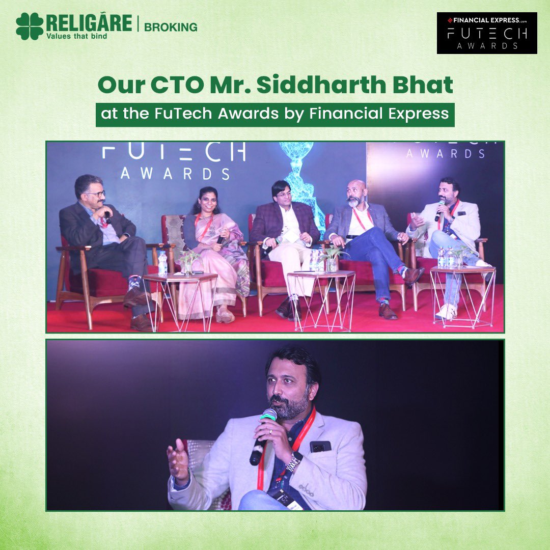 religareonline's tweet image. The FuTech Awards by @FinancialXpress bring together innovators and thought leaders. Our CTO Mr. Siddharth Bhat served as a jury member and shared his insights in the panel &quot;Emerging Landscape with AI-Driven Innovations &amp;amp; Technology.&quot; Here are some glimpses.

#FuTechAwards #AI