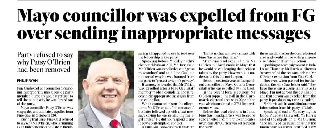 rmltpie's tweet photo. @FineGael Safer from Fg thugs?

#jojoDullard

#johnmcgahon

#patsyobrien

#michaeloleary

#MaeveOConnell https://t.co/TCwK2NnWBV