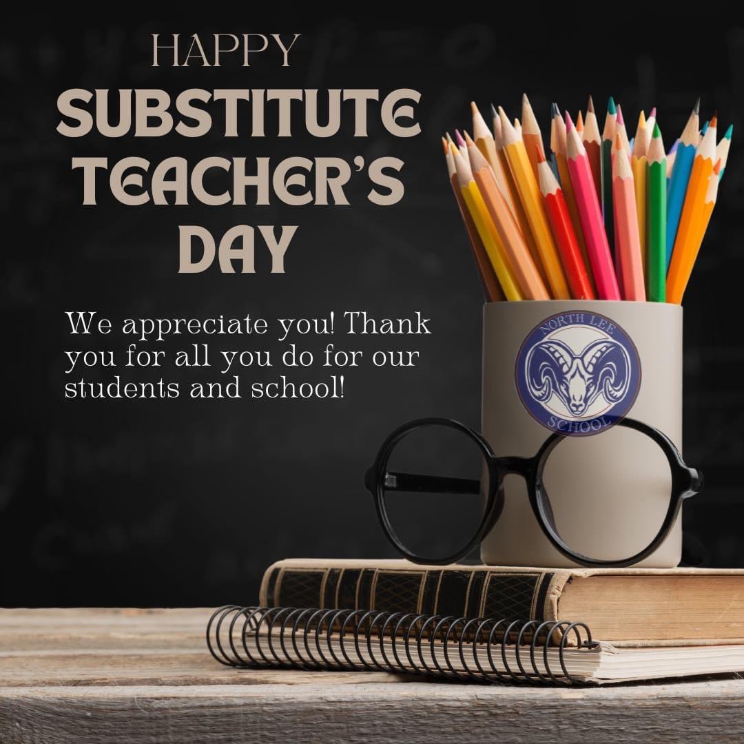 🍎Happy Substitute Teacher’s Day to our amazing North Lee Substitutes! Thank you for always going above and beyond for our students and our school! We appreciate you! 🍎