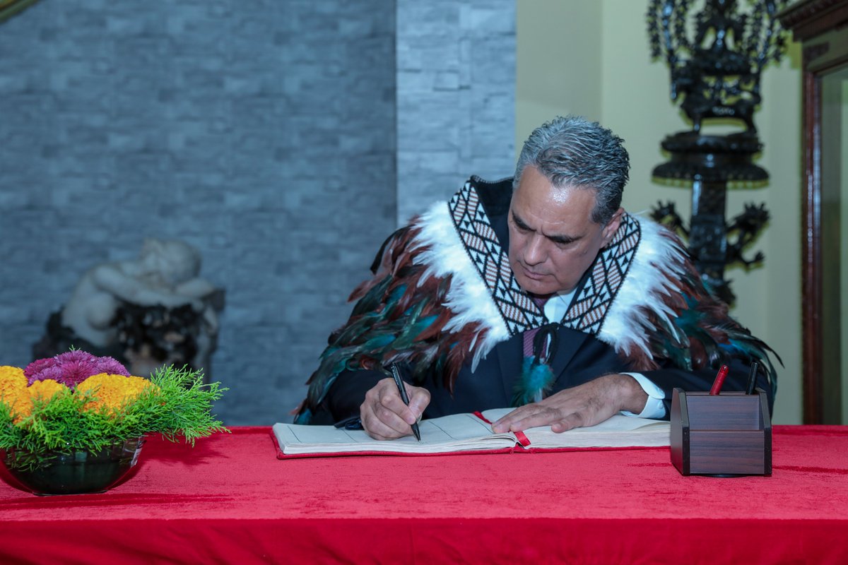 NZinIndia's tweet photo. New Zealand’s Ambassador to Nepal Patrick Rata presented his credentials to Rt Hon. President of Nepal Ramchandra Paudel @OOP_Nepal today. We look forward to strengthening further the 🇳🇿🇳🇵 relationship, including through trade, tourism, education and people-to-people connections. https://t.co/w6KACvWyHP