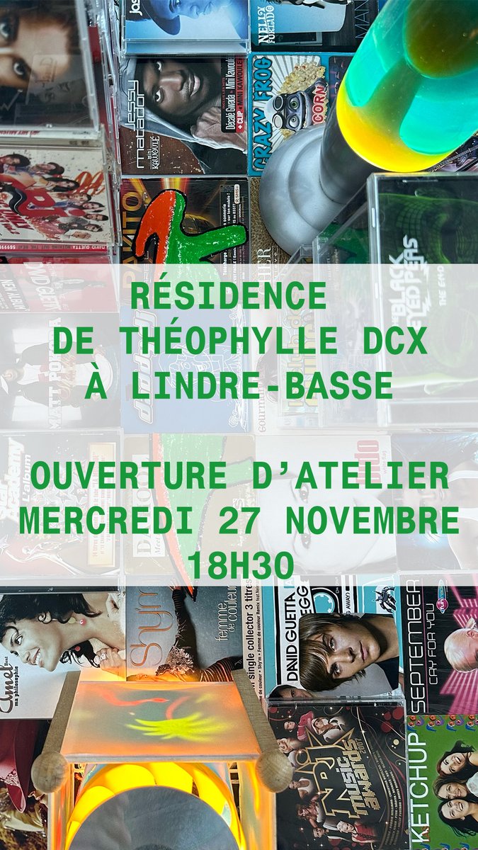 SynagogueDelme's tweet photo. [ Rappel ] 

Vous êtes conviés à l'ouverture d'atelier de l'artiste Théophylle Dcx suite à sa résidence à Lindre-Basse depuis septembre. 

RDV au 10b rue des cigognes 57260 Lindre-Basse, mercredi 27 novembre à partir de 18h30. 
Ouvert à tous, gratuit. 

https://t.co/sf2JReqeEm https://t.co/wtRzj1x8Fq
