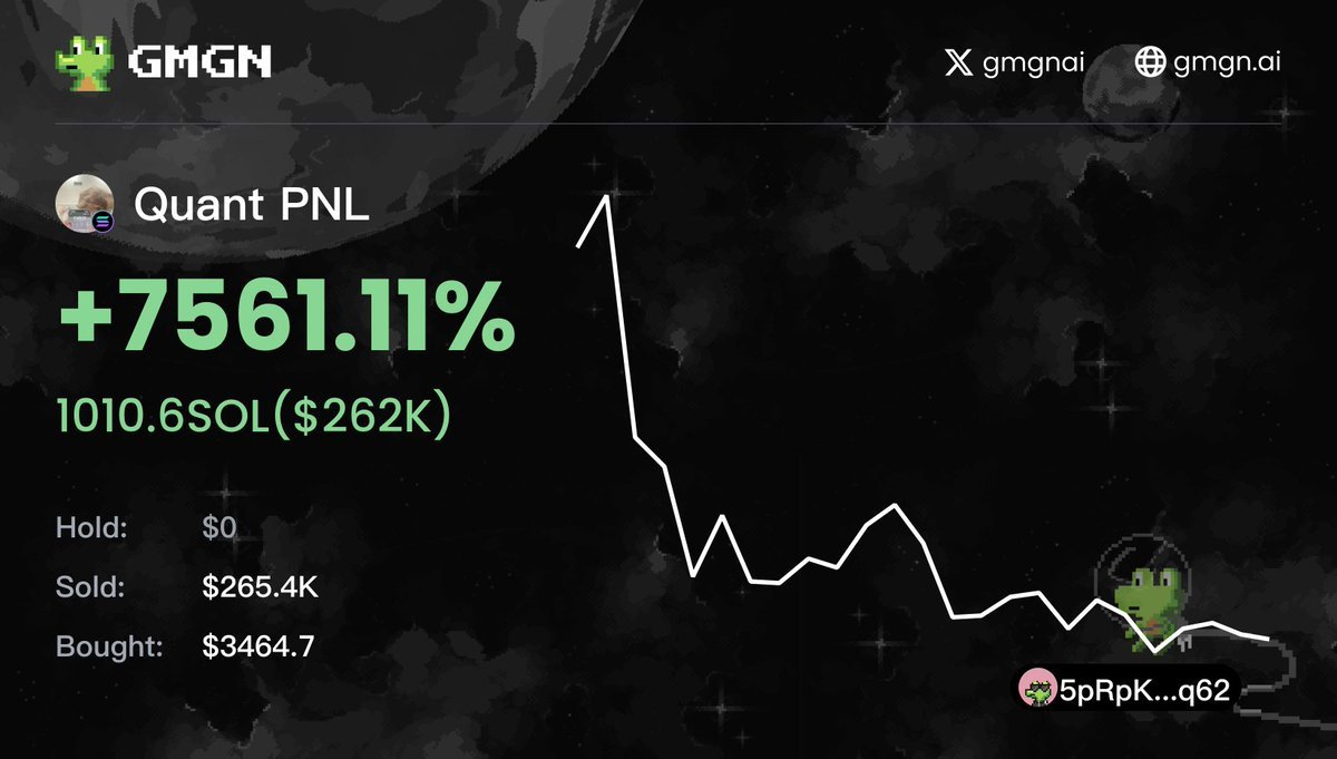 他和他的朋友在 $QUANT 之后挑选新车。

通过追踪亿万富翁，我们成为了百万富翁。

内幕钱包是你起步所需的全部。

只需5分钟，你就能跻身人类前5% 🧵👇