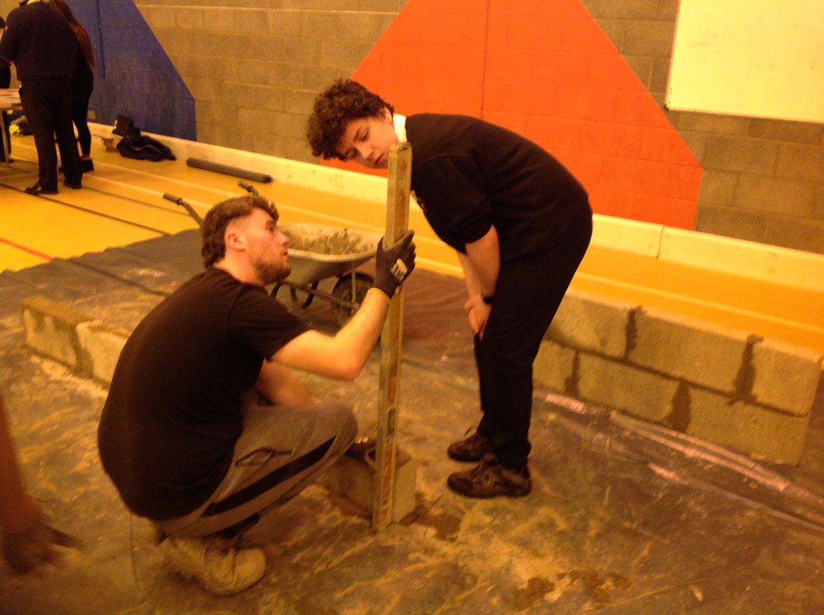 StMachar_WA's tweet photo. S3 enjoyed sampling careers in Construction courtesy of WM Donald &amp; DYW. Pupils tried bricklaying, drainage, block paving, learning how to build roofs, using a mini digger &amp; construction design. A big thanks to all companies involved. @RobertsonGroup  @Banconhomes @DYW_NorthEast https://t.co/44fsp5RmoQ