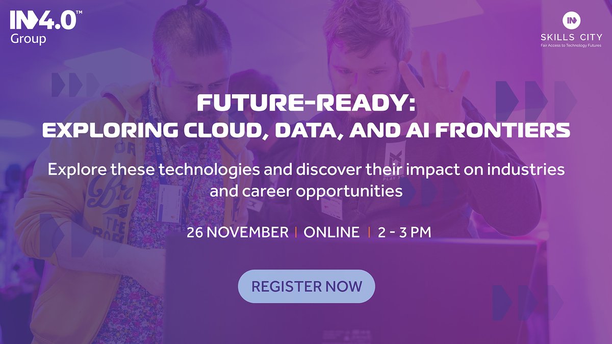 IN4_Group's tweet image. ☁️ Harnessing the Power of Cloud, Data, and AI ☁️
Explore cloud, data analytics, and AI in our free online session! 🚀
📅 26 Nov | 🕐 2–3 PM | 💻 Online
👉 Register now: eventbrite.co.uk/e/harnessing-t…