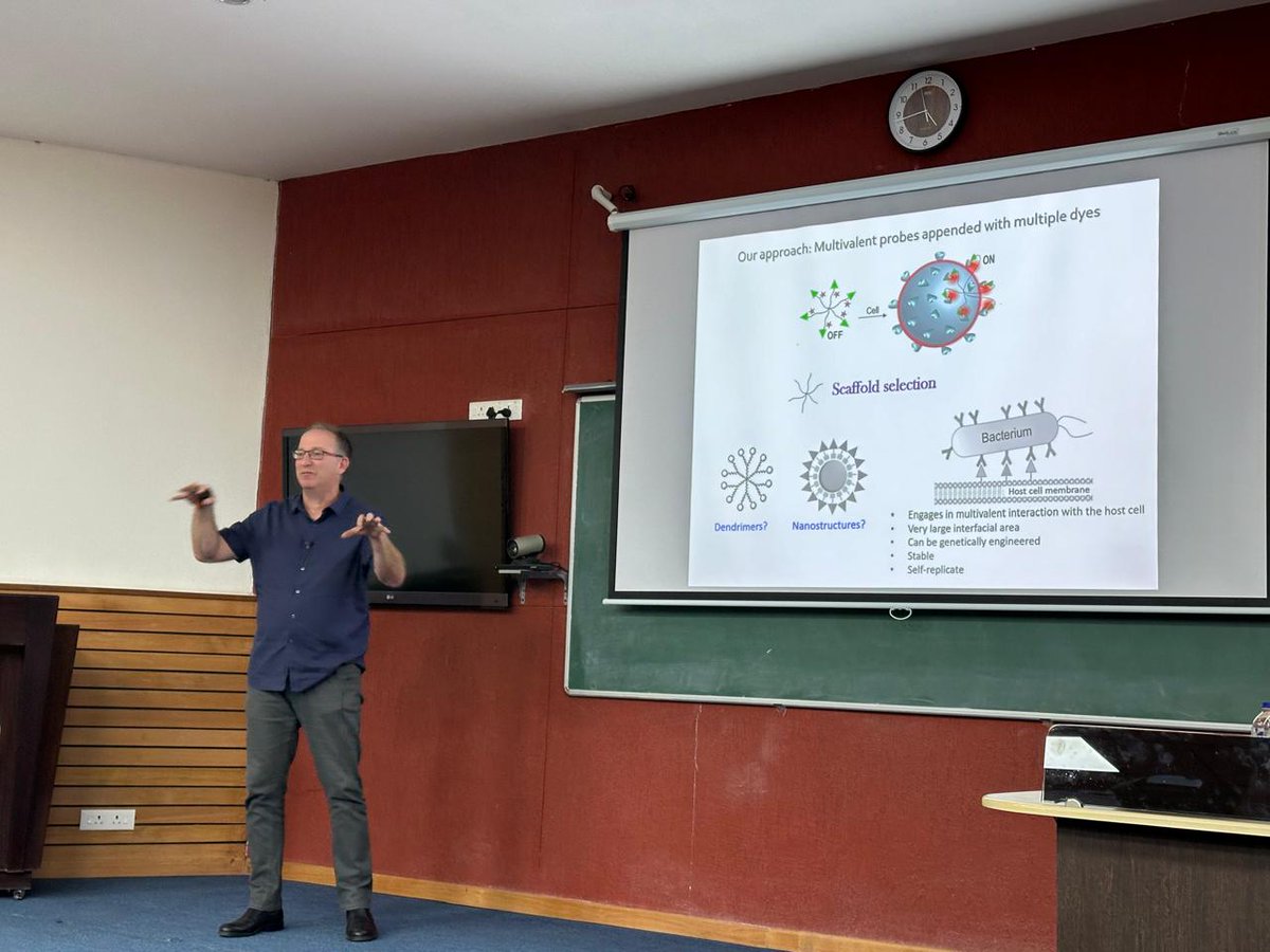 It was a pleasure to host Prof. David Margulies, Weizmann Institute of Science, Israel (<a href="/WeizmannScience/">Weizmann Institute</a> ) and listen to his exciting research on "Detecting and Modulating Proteins with Multifunctional Molecular Probes". <a href="/chm_iiserb/">Dept of Chemistry, IISER Bhopal</a> <a href="/iiserbhopal/">IISER Bhopal</a>