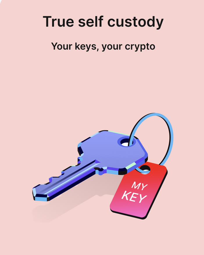 okto_web3's tweet photo. 1. Self-Custody 💪

Your keys = Your crypto. Period.
No middlemen standing between you and your assets.
No third parties holding your keys. This is true ownership in its purest form, giving you complete control over your digital wealth. https://t.co/5wgW1Vkko9