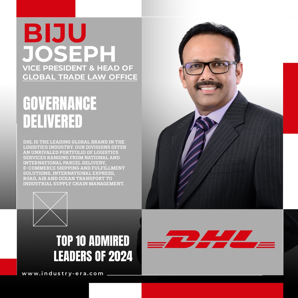 Biju Joseph #vicepresident &amp; Head of Global Trade Law Office at DHL
#leading #globalbrand #logisticsindustry #logisticsservices #nationalparceldelivery #internationalparceldelivery #ecommerce #shipping #internationalexpress #supplychainmanagement
industry-era.com/Biju-Joseph-Vi…