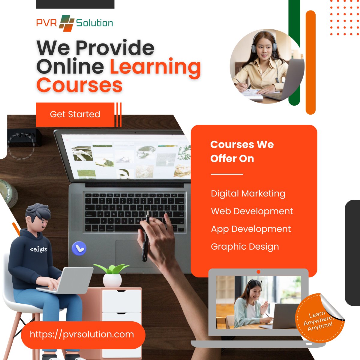 pvrsolution's tweet image. Feeling stuck about skills in your career run?  PVR Solution can help! 

We offer a variety of online courses to boost your skills in Digital Marketing, Web Development, App Development &amp;amp; Graphic Design. 

#learnsomethingnew #futureproofyourcareer #onlinecourse