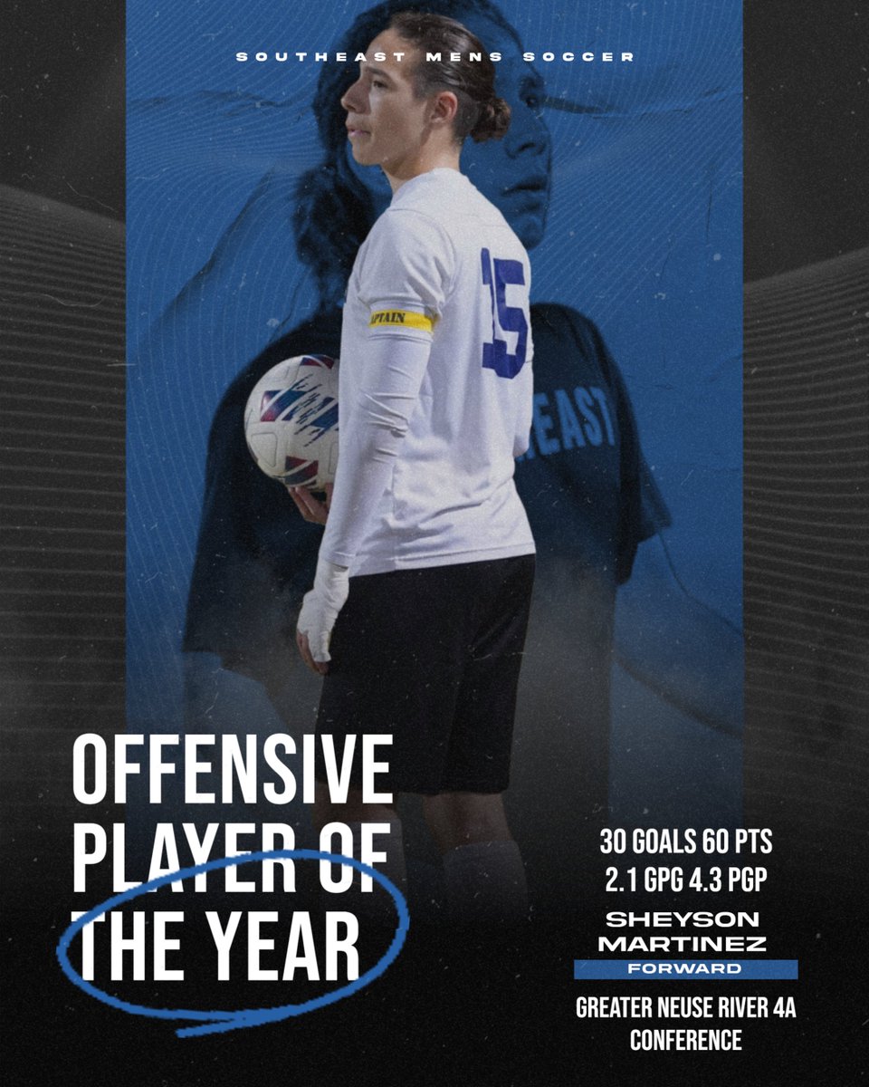 Our fellow bulldawg Sheyson Martinez has been awarded the Greater Neuse River 4A Conference Offensive Player of The Year ! Huge congrats to our senior varsity player🐶🐾⚽️