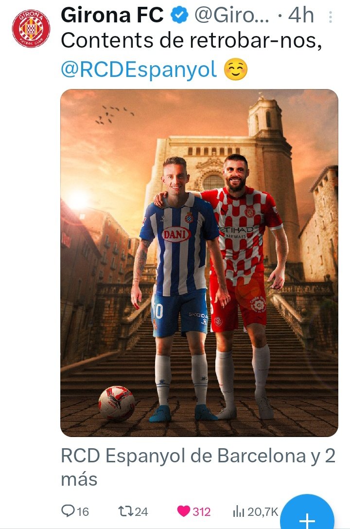 CarlesComa's tweet photo. Ho repetiré les vegades que calgui; històricament érem clubs amics, som clubs rivals, i no hauríem de ser mai clubs enemics.
Visca el futbol català.
@RCDEspanyol @GironaFC https://t.co/AJAEgciriv