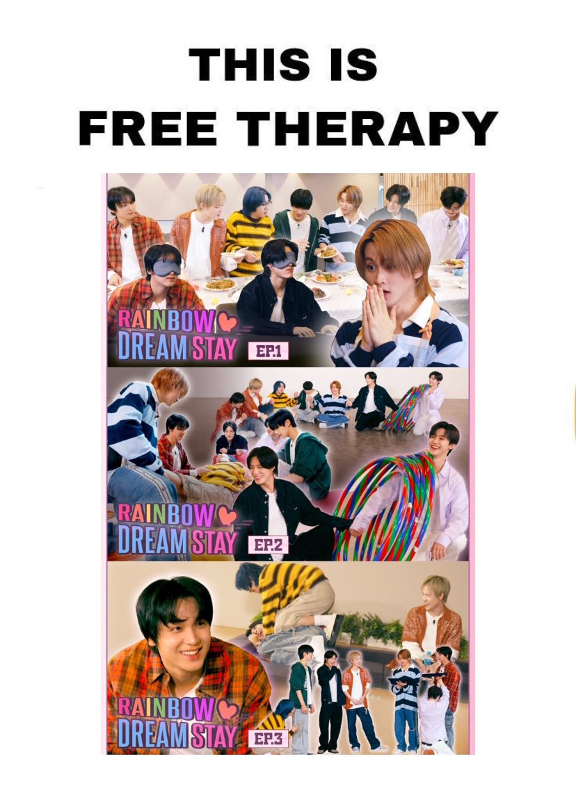 augustIune's tweet photo. THERAPY IS EXPENSIVE WATCHING RAINBOW DREAM STAY IS FREE https://t.co/lmHahIvPKg