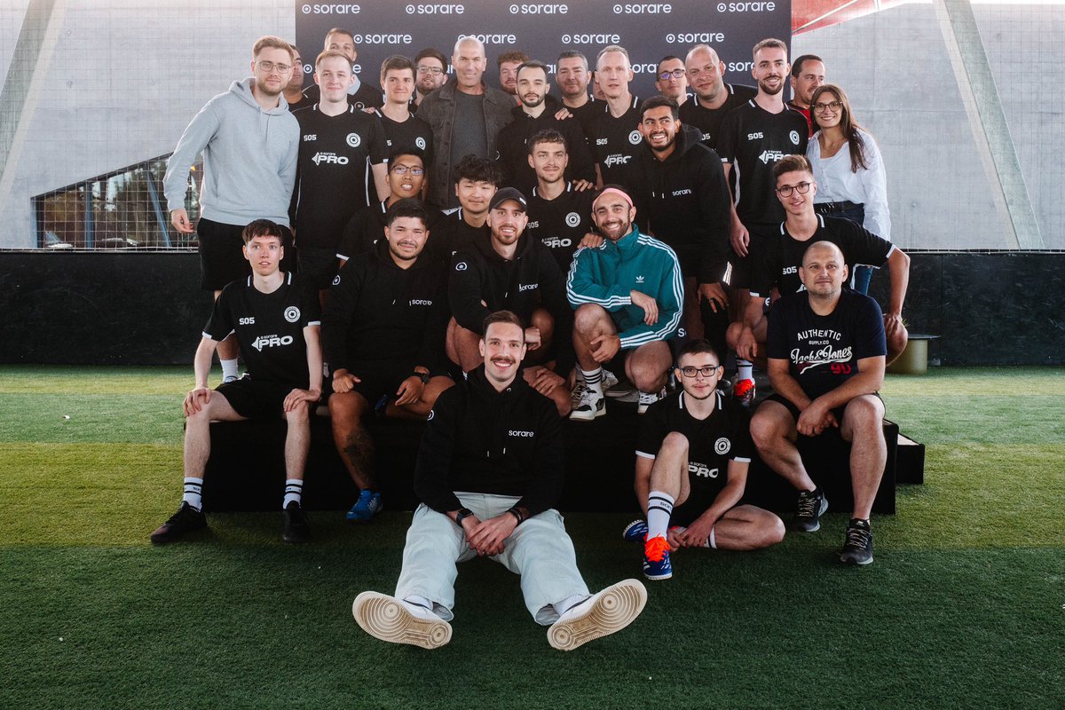 Sorare's tweet photo. A truly special moment. 🤍

During this once-in-a-lifetime experience when Sorare Managers had the chance to meet and play football with Zidane. 🥹

Stay tuned for more… https://t.co/JmdFSnKq5E
