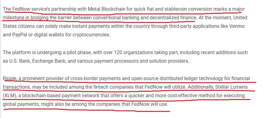🚨 🚨 BREAKING NEWS:

The Federal Reserve announces XRP as potential tool to power the blockchain aspect of their FedNow payment system! BOOOM! 🔥 

#XRP #RLUSD #XRPETF 💎 💎 💎 💎 💎 💎 💎 💎 💎 💎