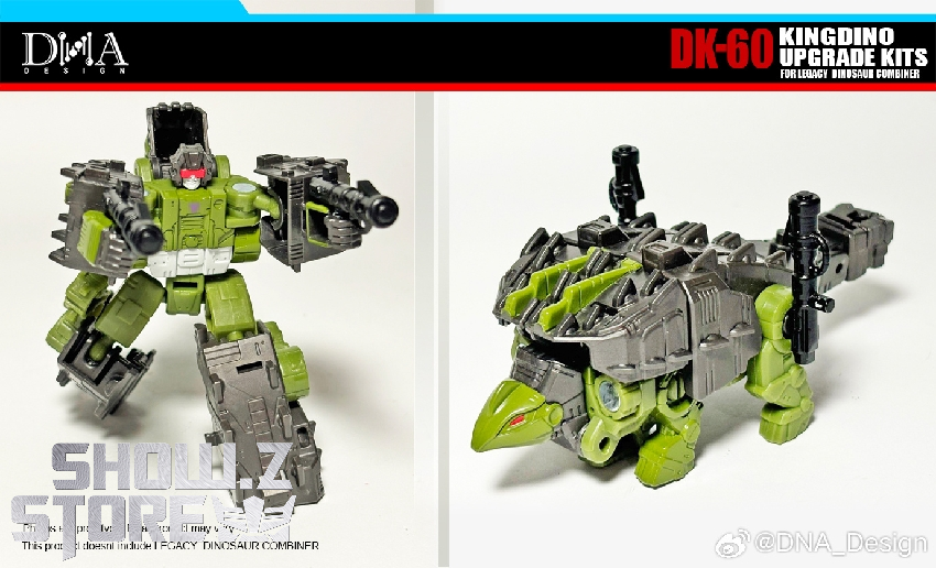 ShowZStore's tweet photo. [Pre-Order] DNA Design DK-60 Kingdino Upgrade Kits for Legacy Dinosaur
Material: ABS
Height: N/a
Full Price Unknown
--------
👇links👇 
https://t.co/a7wwHZ6Yri

＃DK60 
＃actionfigure ＃transformer ＃modelkit ＃showzstore ＃Showzdailyreport https://t.co/VCLEhi6b6w