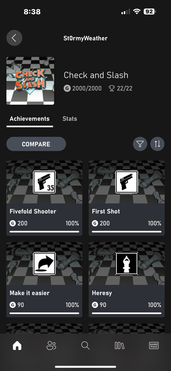 jenapher6's tweet photo. #CheckandSlash completed✅ I really liked this one. It surprised me honestly. A little soulslike game with chess pieces. Not terribly hard, but fun. And you can’t beat the price tag. $3.99! Definitely recommend! Also has a windows stack if you’re into that kinda thing.😏💚 https://t.co/3M2twVGwWT