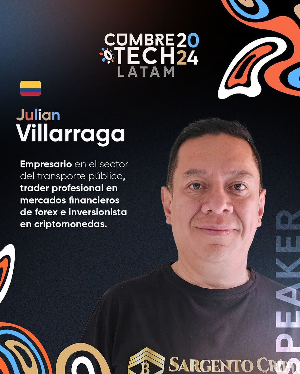 Llega a CumbreTech un Maestro de la Revolución Financiera! ✨

Prepárate para conocer a Julian Villarraga, empresario visionario, trader experto en forex e inversionista en criptomonedas, que ha desafiado los límites del mundo financiero y tecnológico.