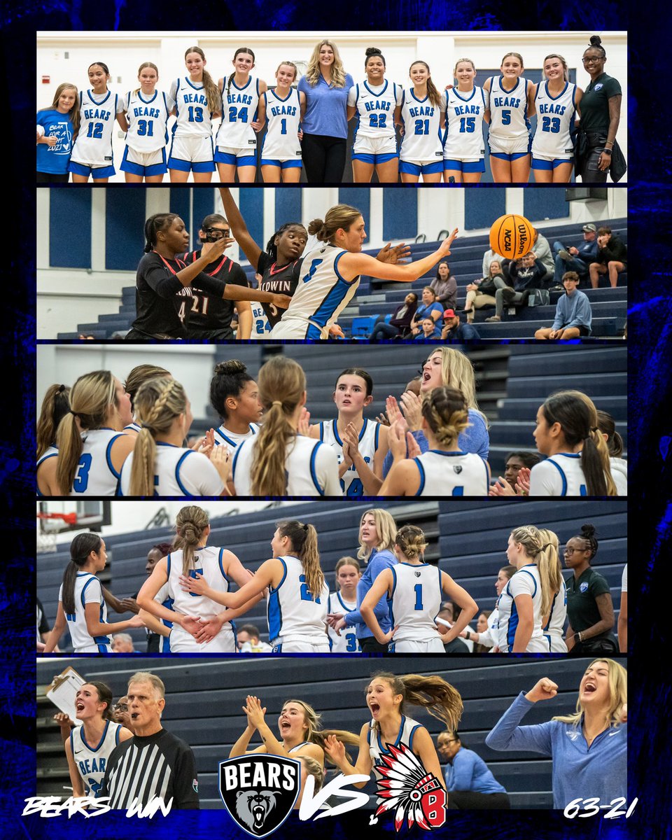 BTHSGBB's tweet photo. Bears take another W at the house with a team win against Baldwin!!💪🏼🐻🏀 63-21
GO BEARS! #StrongerTogether #BuildOnPurpose #CultureWins
Leading Scorers
A. Donohue 24 pts
E. Brenneman 10 pts
K. Pregil 6 pts https://t.co/96vQzw6zWk