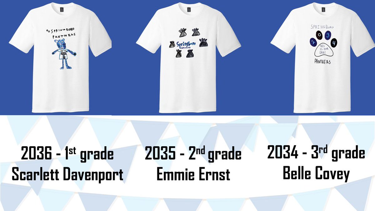 Boro_Boosters's tweet image. 🎉 T-Shirt Design Contest Winners 🎉
Our students&apos; creativity shined in our grade-level t-shirt design contest!
Winning designs are now real t-shirts—available here: borofanstore.company.site 

Thank you to all participants for your talent &amp;amp; spirit! #SpringboroPride #TShirtContest