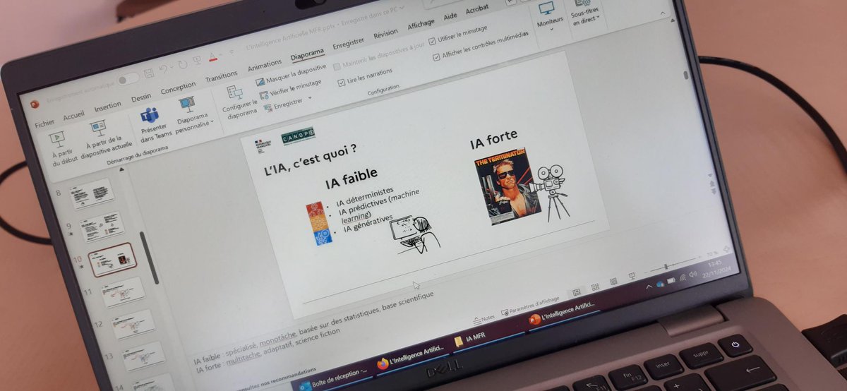 🌟 Intervention auprès des agents des MFR Centre et Île-de-France 🌟
🎯 Objectifs : identifier les notions théoriques et pratiques autour de l’#IA, et échanger sur ses usages et limites en contexte pro à la FFE de Lamotte-Beuvron (45). 
#Formation #Innovation #MFR