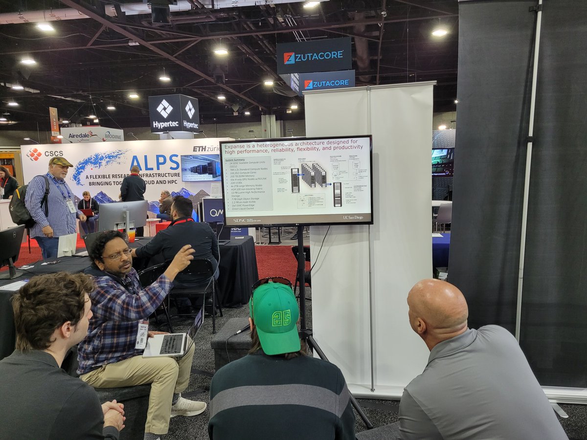 mvapich's tweet image. As previously mentioned, the @mvapich team has a long-standing collaboration with @SDSC_UCSD. Presenting a talk on the OSU INAM tool, and how folks at SDSC use it, is User Group Lead Dr. Mahidhar Tatineni earlier this week! 

#HPC #INAM #mvapich #SC24 #Supercomputing24 #mpi #SDSC