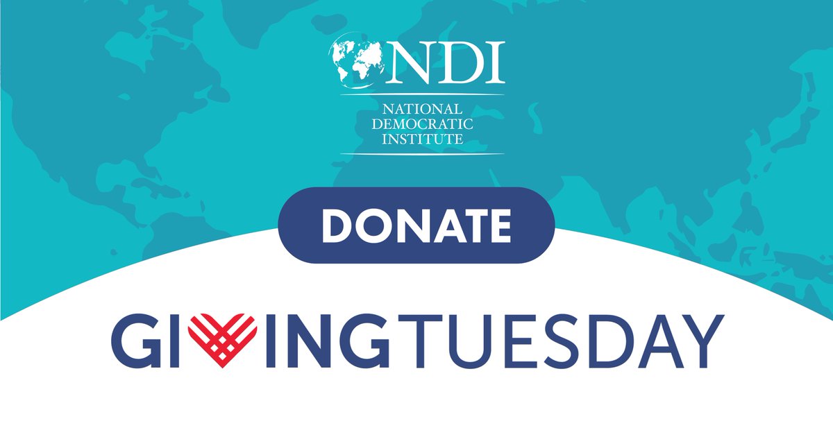 It’s #GivingTuesday!3⃣reasons to give:

1⃣<a href="/NDI/">National Democratic Institute</a> brings people together to learn &amp; work for democracy
2⃣<a href="/NDI/">National Democratic Institute</a> supports underserved communities in becoming a stronger force in their democracies
3⃣<a href="/NDI/">National Democratic Institute</a> helps strengthen democracy which strengthens communities.
bit.ly/3Zh0Ey4