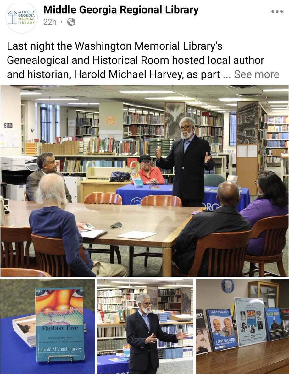 This week, I was honored to share my book Fantasy Five at the Middle Georgia Regional Library in Macon, Georgia. I also received the library card I was denied in the 1960s.