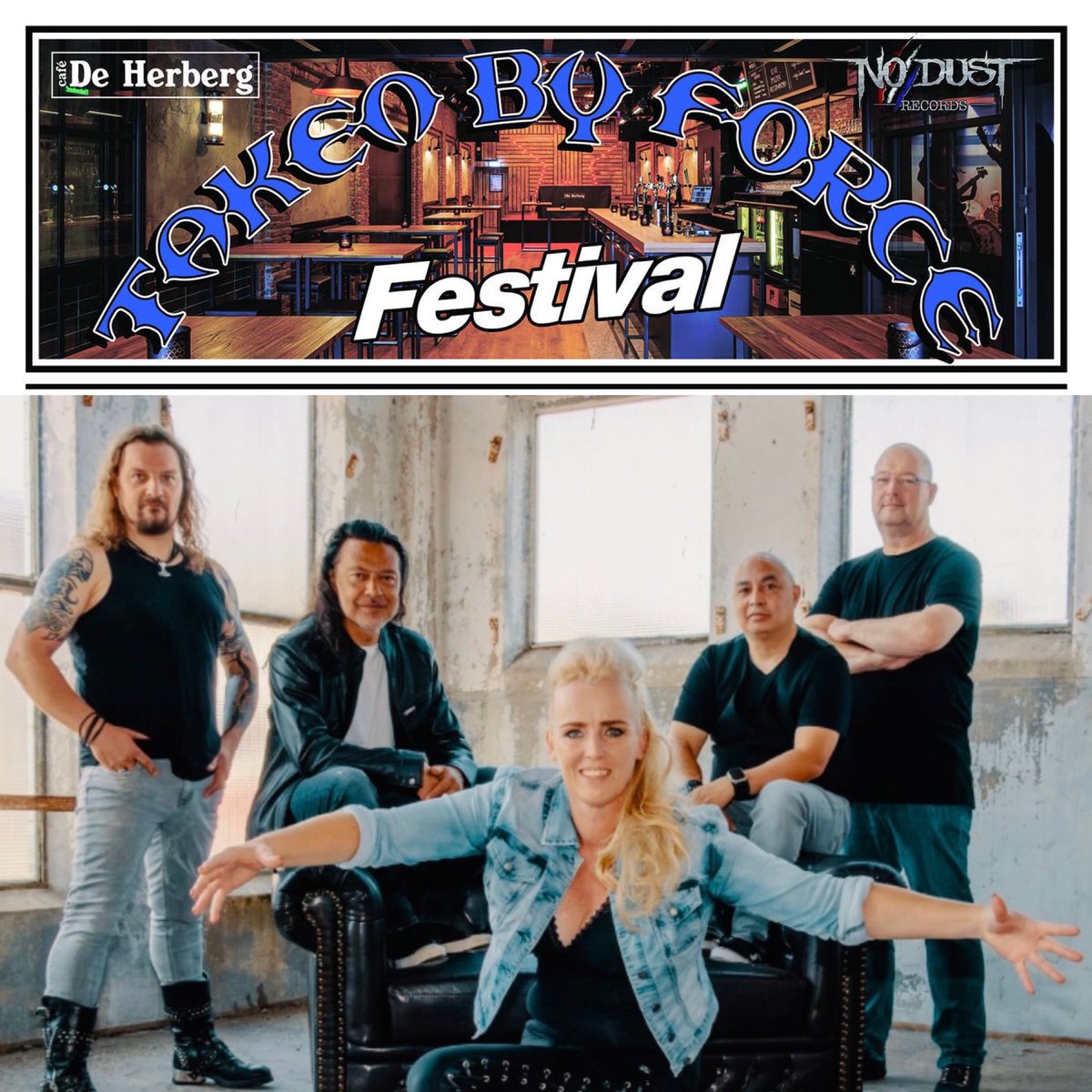 Zaterdagavond in de HMH: Taken By Force! Old school metal festival met Black Night, Sad Iron, Engine, The Deep &amp; More! Zaal open 17u, VVK € 22,50
Zondagmiddag in de HMH: IcedDice &amp; Ol’deezer! IcedDice doet een try-out en neemt Ol’deezer mee! Zaal open 14:30u, GRATIS ENTREE!!