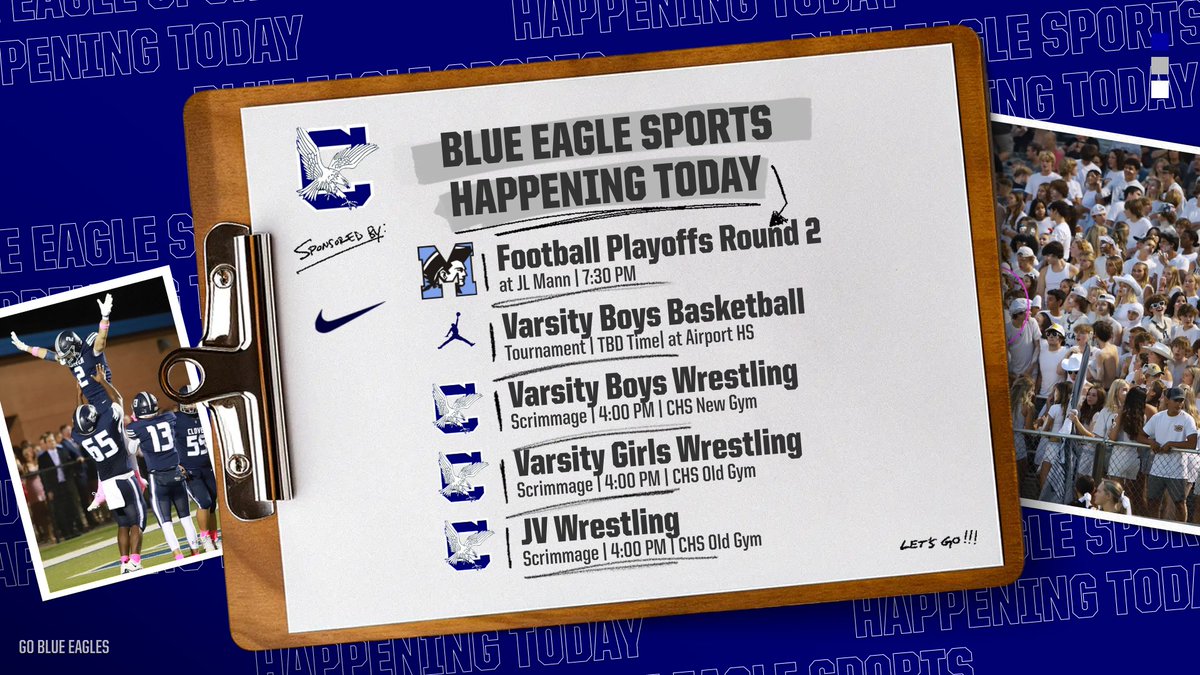 Today in Blue Eagle Athletics