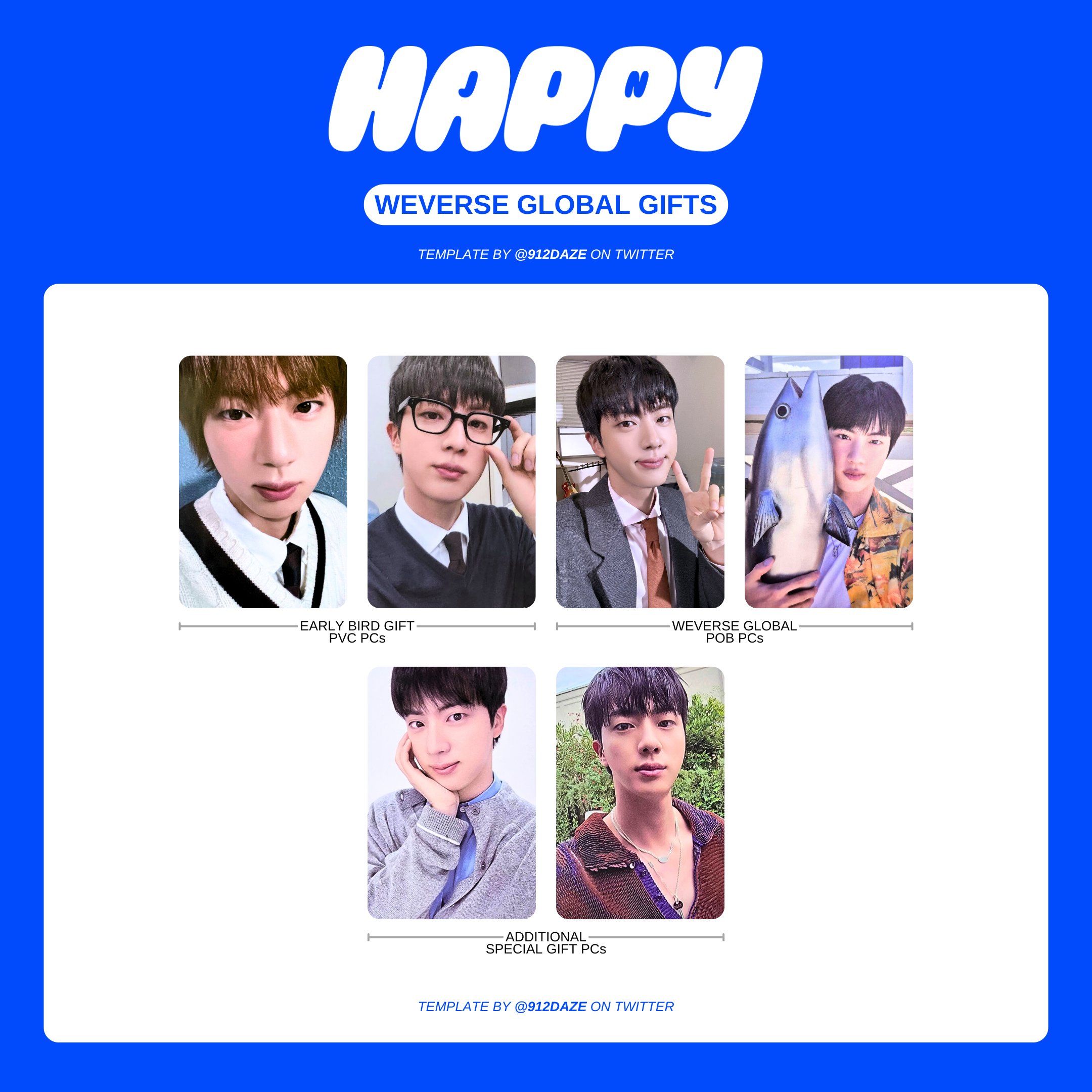 JIN HAPPY 限定トレカ weverse スペシャルギフト 追加特典 JIN HAPPY 限定トレカ weverse スペシャルギフト 追加特典 JIN