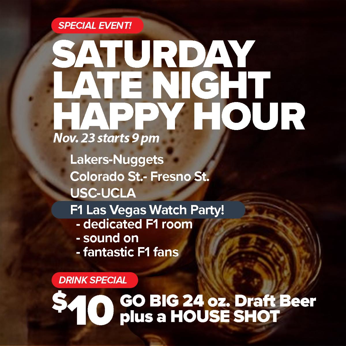 #F1 Fans! We're staying open late for the #lasvegas race! Late night Happy Hour with tons of sports , a great #drinkspecial and a dedicated F1 Room. <a href="/ChicagoF1/">Theodore K Birks</a> 

Reserve your spot today! exploretock.com/overunder-spor…