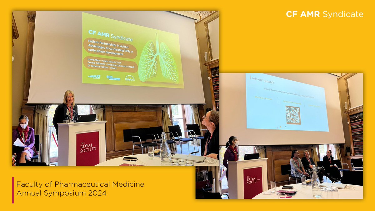 CF AMR Syndicate (@cfamrsyndicate) on Twitter photo ๐ Fantastic day <a href="/FacultyPharmMed/">Faculty of Pharmaceutical Medicine</a>'s annual symposium. Great to have been part of the discussion on integrating lived experience early in product development and the impact of this approach on R&D efforts. ๐ Fantastic day <a href="/FacultyPharmMed/">Faculty of Pharmaceutical Medicine</a>'s annual symposium. Great to have been part of the discussion on integrating lived experience early in product development and the impact of this approach on R&D efforts.