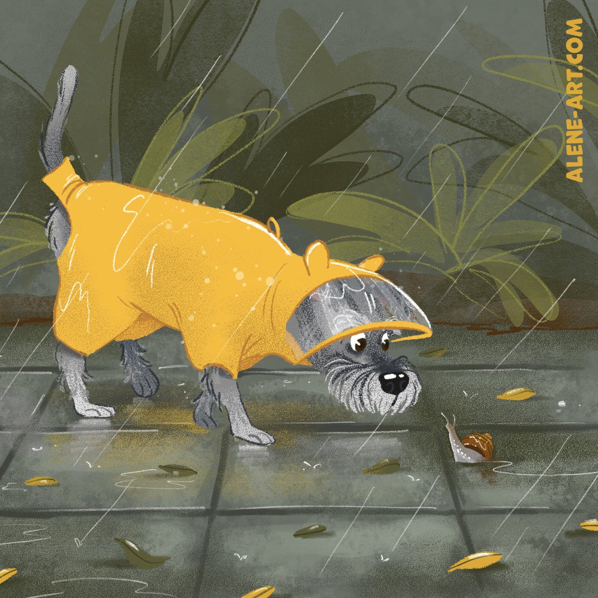 Repurposed an existing dog for #colour_collective #CCMustard because I have SO much to do and also a bit of a migraine. 🫠 Work smarter, not harder, and all that! Who’s ready for Christmas? 💜

#kidlitart