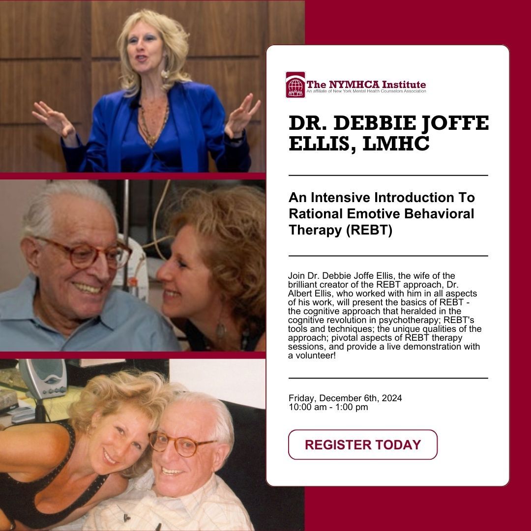 Missed the first chance to learn about Rational Emotive Behavioral Therapy? Well, you're in luck cause we are bringing it back!🧠🌟  Join us on Friday, December 6th from 10am-1pm for an intensive introduction led by the renowned Dr. Debbie Joffe Ellis!

buff.ly/4fJ2htE